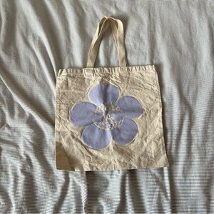 Tan Mala Floral Tote Bag